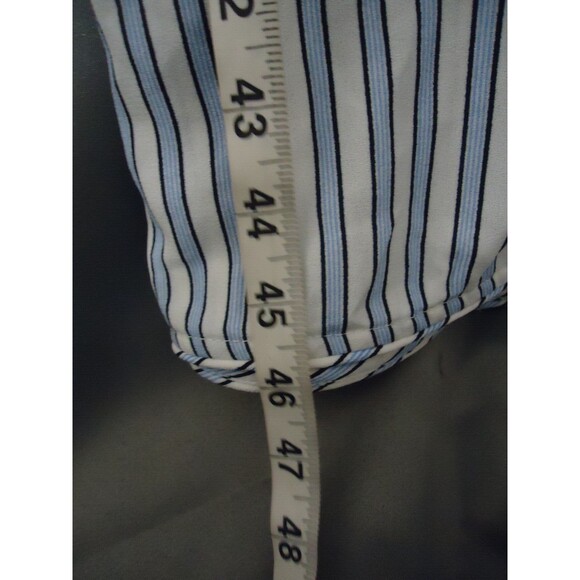 Time And Tru Tie Long Sleeve Wrap Dress Women’s Sz M 8-10 White Striped - Picture 12 of 13
